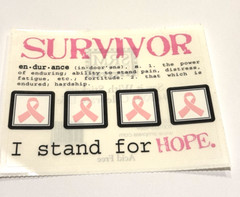 SRM Stickers Celebrate Life 40091 Breast Cancer Survivor Endurance Hope Ribbon