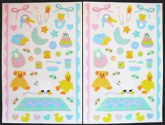 Mrs Grossman Two Sheets Vintage Retired 6×9″ Stickers Sheets ‘Baby’ (c-2001)