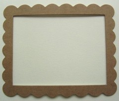 {3} *SCALLOP FRAME* Picture Frames Chipboard Die Cuts – 3 3 4/» x 4 3/4″