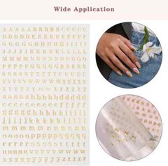 8 Sheets 3Mm Alphabet Stickers Mini Capital Lowercase Letter Stickers Colorful P