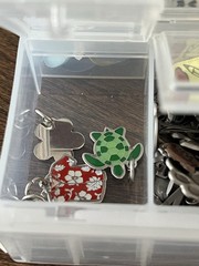Lot in Case of Embellishments for Crafts and Scrapbooking, Letter Beads, Charms