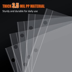 12×12 Scrapbook Page Protectors, 100 Pack, Heavyweight Refill Pages for Scrap…