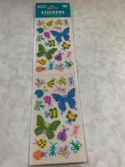 FMI FRANCES MEYER STICKERS BUG A BOO BUTTERFLIES LADYBUGS ANTS 4 SHEETS 76PCS