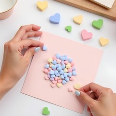 100 Pcs Colorful Heart Resin Charms Flatback Medium to Large,
