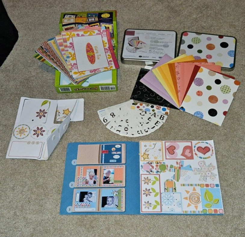 Large Lot of Scrapbooking Supplies (paper supplies; multiple themes)