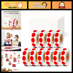 10 Rolls 3/4″ Dot Stickers – 10,000 Pack Color-Coded Round Labels for Organizing