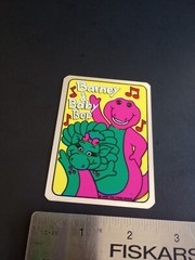 Vintage Stickers Barney Dinosaur Foil Mylar Vending Machine Sticker Bebop 1992
