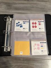 Creative Memories Binder w/ 8 Double Sided Sheets of Die Cuts/New and Used Sets