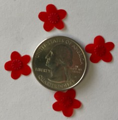 RED AZALEA FLOWER Embellishment (12pc)Jolee’s •Garden•Plant•Springtime •Wedding