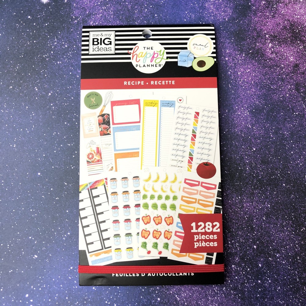 The Happy Planner Sticker Book- RECIPE- 1282 Pieces