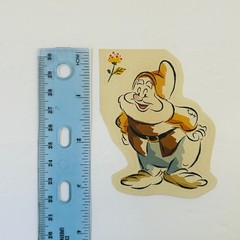 VINTAGE STICKERS The Disney Store Snow White Characters HAPPY SNEEZY GRUMPY