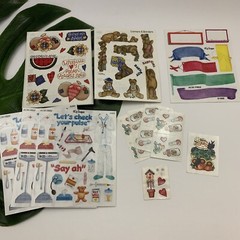 Vintage 90s Provo Craft Sticker Lot Baby Doctor Nurse Banners Bears Scrapbook