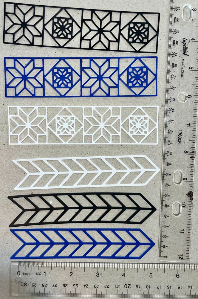 QUILT EDGE BORDER cardstock paper die cut embellishment