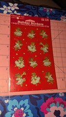 Vintage American Greetings Stickers Christmas Teddy Bear Angels Pack 4 Sheets