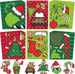 🔥36 Sheets Christmas Make a Face Sticker for Kids, DIY Make Your Own Stickers🔥
