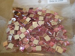 6×6 RHINESTONE ACRYLIC FACETTED square 300 pcs