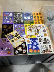 vintage halloween stickers lot Hallmark AGC 15 Full Sheet 3 Partial 236 Total