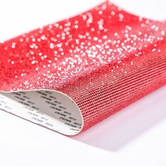 DIY White Glitter Crystal Rhinestone Sticker Sheet Self Adhesive Decal Decor Red