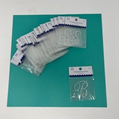 Lot of Rhinestone Letters & Numbers Adhesive Craft Variety