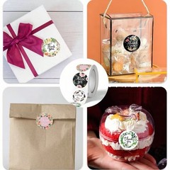 2000 PCS Floral Thank You Stickers Waterproof Easy Peel for Gifts&Envelopes Roll