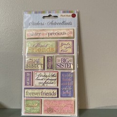 Dimensional Stickers by Punch Studio Sister is Precious scrapbooking crafts