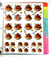 Food & Drink Sticker Binder Full Of Stickers