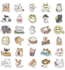 Cute Cat Vinyl Stickers – 15 Random Pieces