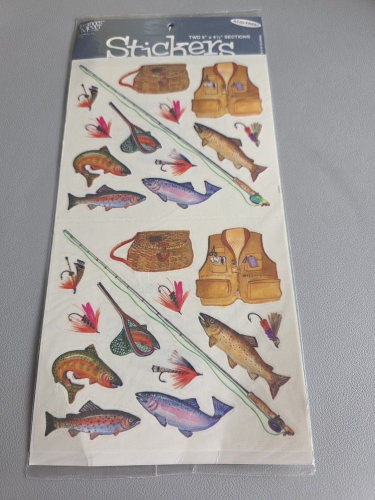 Frances Meyer FMI Fishing Fun Stickers Acid and Lignin Free Made in USA New