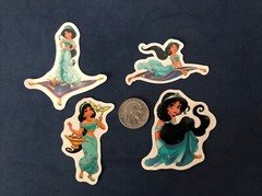 Disney Stickers – Disney Aladdin Lot of 4 Jasmine Stickers.