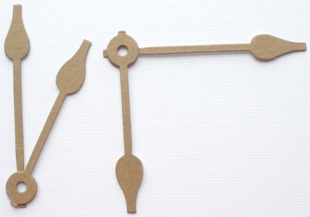 {8} *LONG CLOCK HANDS* Bare Chipboard Die Cuts – 4 Pairs – 3.5″ and 4″ Long