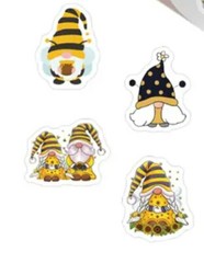 500 pc. Bee Gnome Scrapbook Sticker Envelope Labels 1″ CUTE!