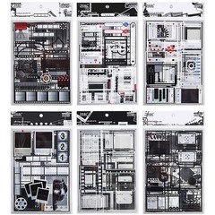 Black & White Vintage Filmstrip Scrapbook Stickers – Aesthetic