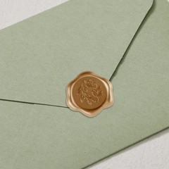30 Pcs Olive Branch Style Wax Seal Stickers Self-Adhesive Wedding Invitation