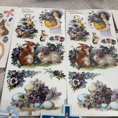 mrs. grossman’s stickers lot Easter Summertime Vtg Cross Happy New Year Hearts