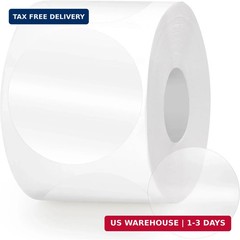 500 pcs 2 inch Round Clear Transparent Waterproof Stickers, Self-Adhesive Seals