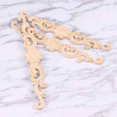 4PCS Wood Appliques for Cabinets White Embryo Decor Scrapbook Embellishments