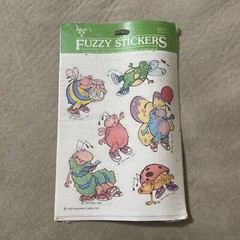 Vintage 80s Stickers Hallmark Fuzzy Bugs Scrapbook Ladybug Frog Bee Butterfly