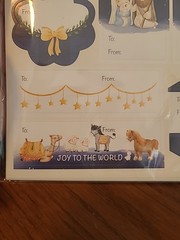 120 PCS Christmas Tags Sticker Gift Labels Angels animals Nativity to from