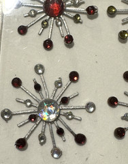 Karen Foster Sparkle Burst Brads Holly Berries 01849 Scrapbook Lot of 2 NEW READ