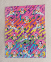 Vintage 90’s Lisa Frank Sticker Lot 4 S363 278 210 242 White Tiger Monkeys