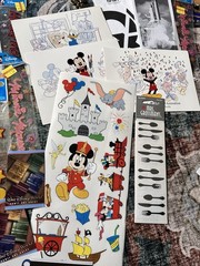Mixed Lot of Stickers Tickets Guides . Stickopotamus, Disney, Paper Stuff Etc