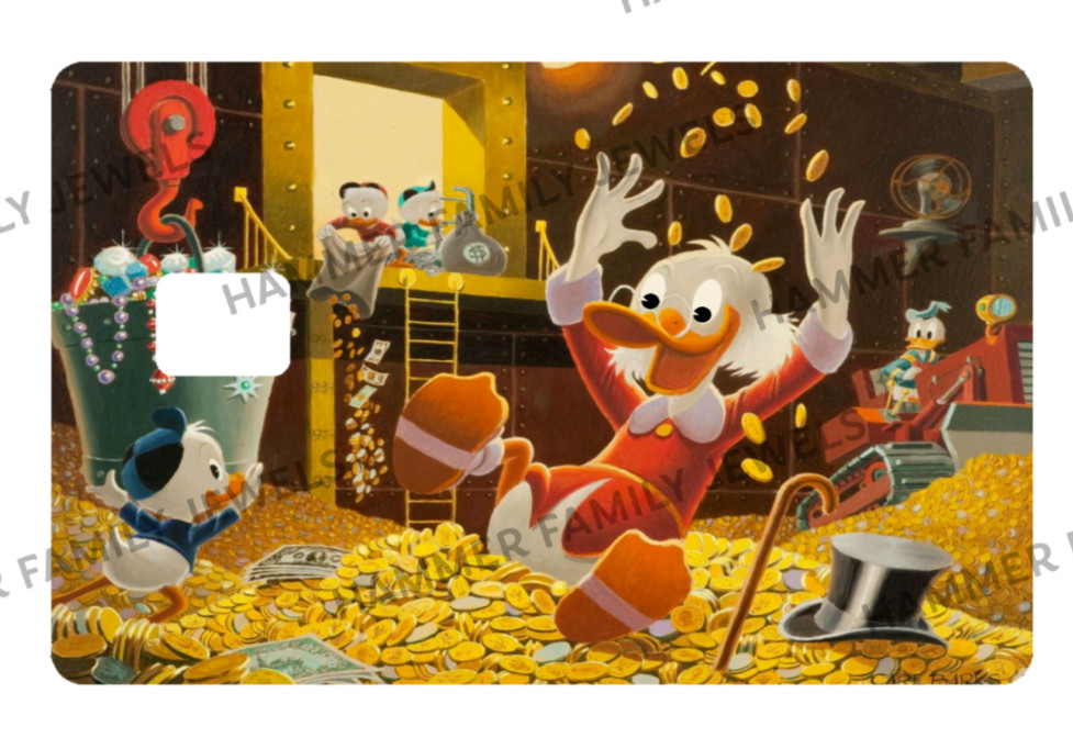 Scrooge McDuck Art Credit Card Decal