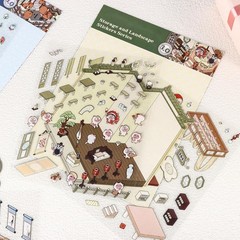 DIY 3D House Stickers for Adult & Kids, 4 Pcs Fun DIY Stickers Scene Make Your O