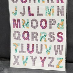 Crafters Square ABC Alphabet Stickers Craft New Floral Plaid