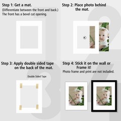 Golden State Art, Acid Free, Pack of 25 11×14 White Picture Mats Mattes with Whi