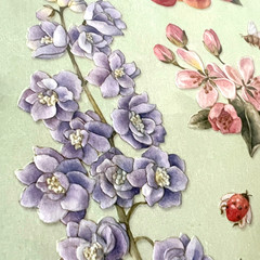Brenda Walton Florals Scrapbook Stickers Lot – K&Co – Retired – 10 pc Kit