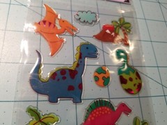 Scrapbooking Set Of 8 Dinosaur & Letter Sticker Sheets, Brand New, Free Shipping
