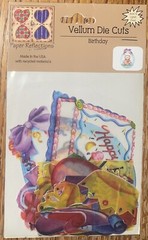 DMD Paper Reflections Happy Birthday Vellum Die-Cuts Gift Balloons Hat Scrapbook
