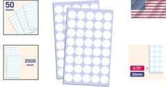 Versatile 2000 Pack 3/4″ Circular White Stickers – Ideal for Home & Office Use
