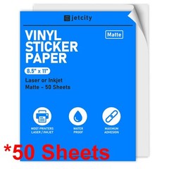 50 Matte Sticker/Label Paper for Inkjet & Laser Printers – 50 Matte – 8.5 x 11
